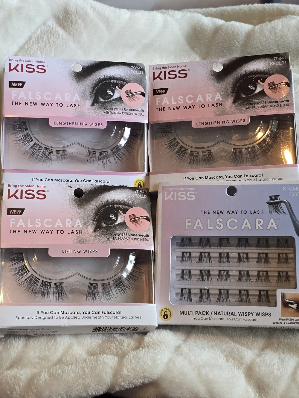 Kiss Falscara Lash Clusters — 4 Packs NEW Plus Free Glamnetic Lash Applicator